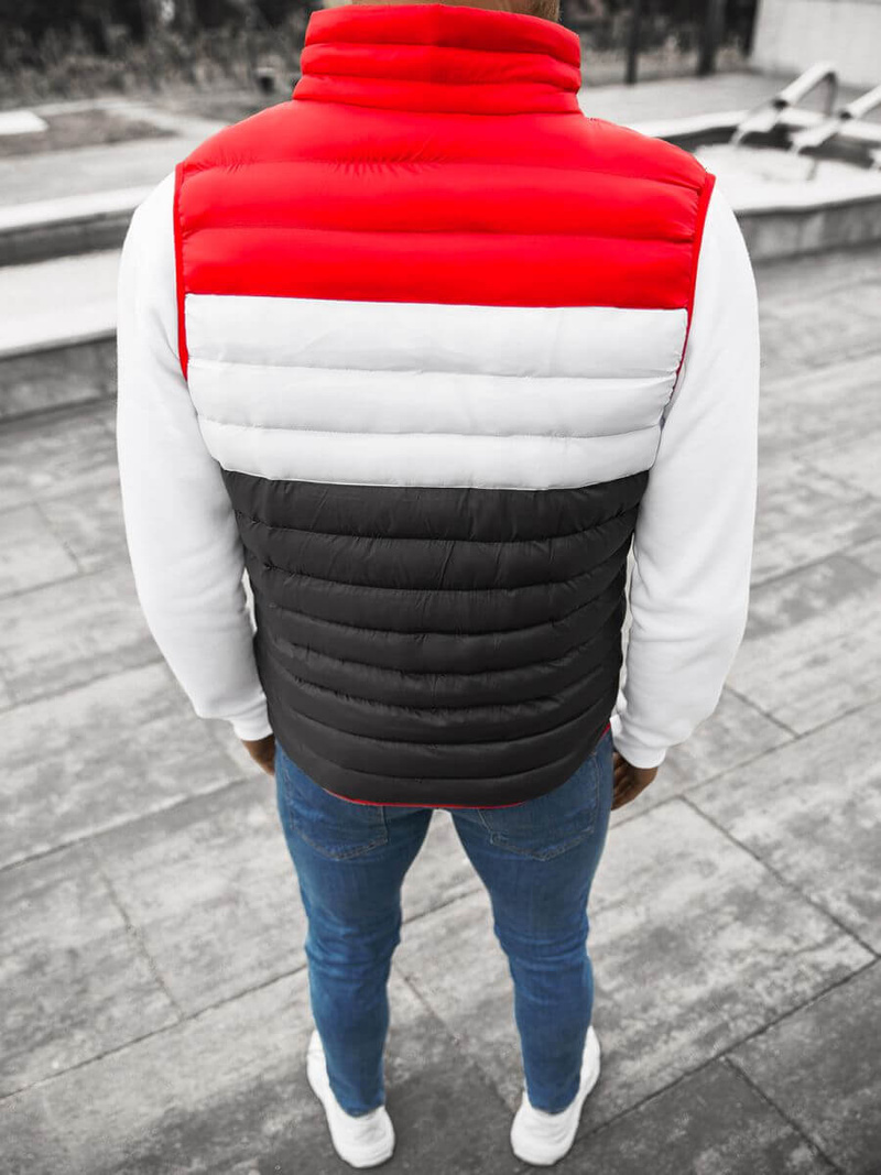 Безрукавка чоловіча Червоно-Чорна OZONEE JS/M13076/392AZ