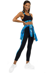 Komplet sportowy trzyczęściowy damski niebieski OZONEE O/MS018