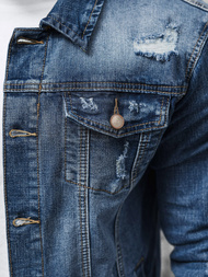 Kurtka męska jeansowa niebieska OZONEE NB/MJ507BZ