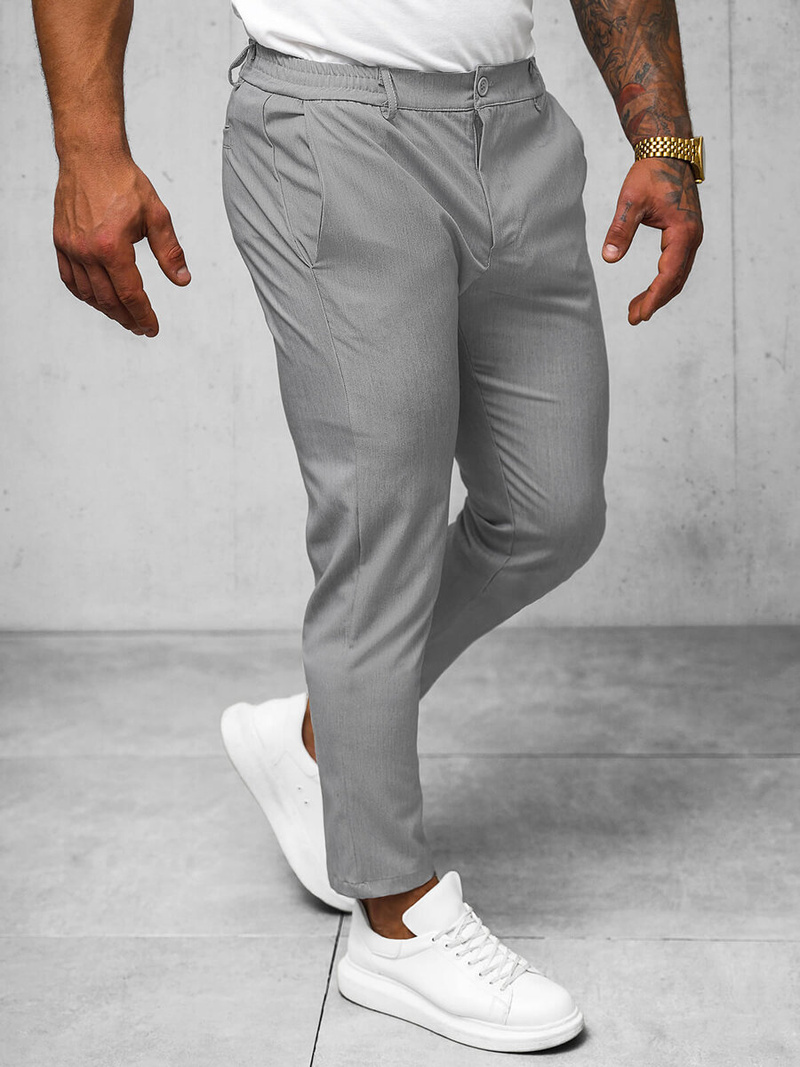 Spodnie męskie chino szare OZONEE O/1411SP