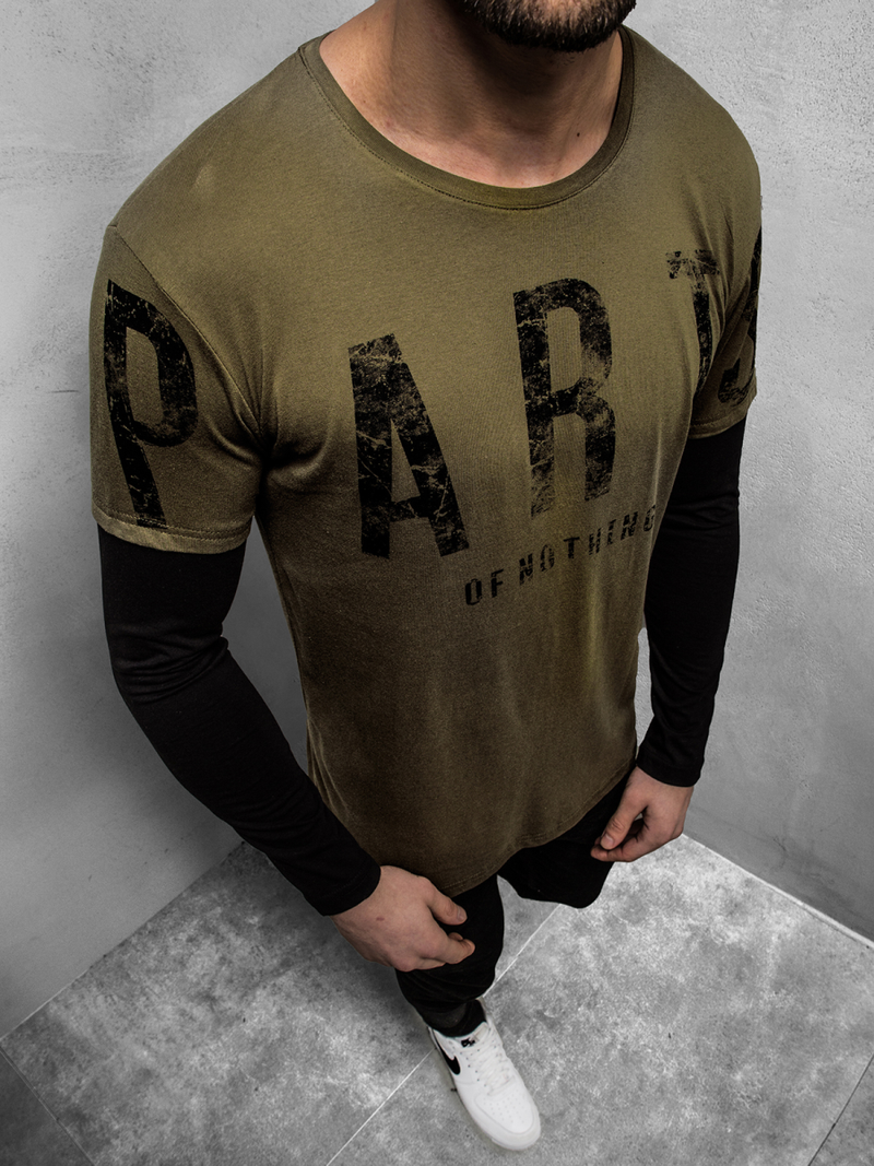 Longsleeve męski zielony OZONEE O/1292Z