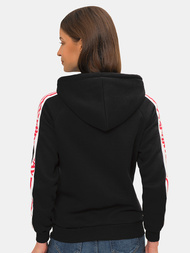 Bluza z kapturem rozpinana damska czarna OZONEE JS/B26046