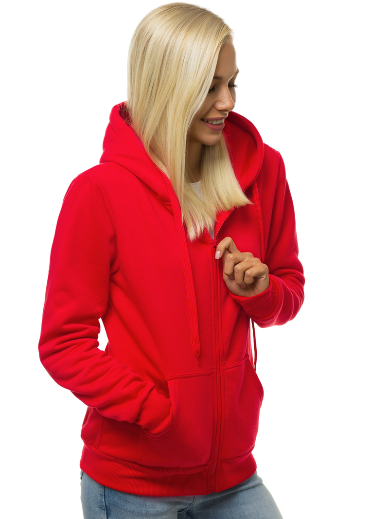 Bluza rozpinana damska czerwona OZONEE JS/W03Z