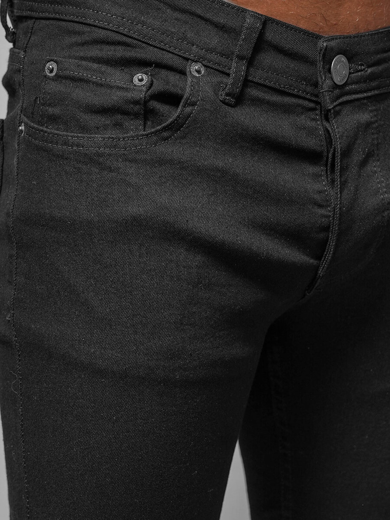 Spodnie jeansowe męskie czarne OZONEE O/999SP