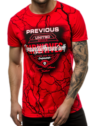 T-Shirt męski czerwony OZONEE JS/SS10962