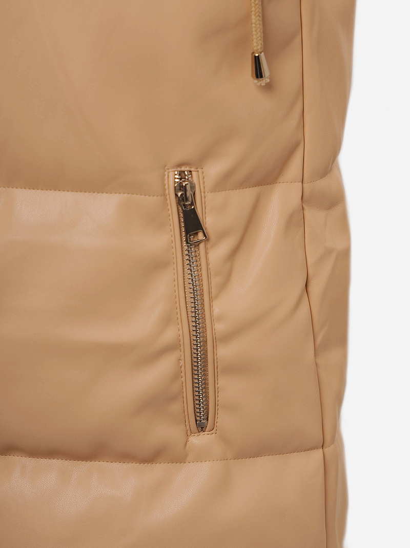 Стьобаний жіночий жилет Бежева OZONEE O/AY756