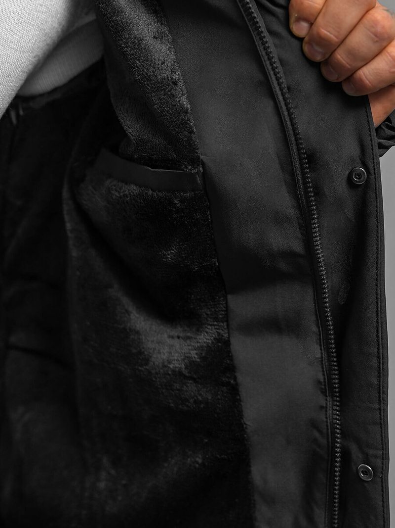 Kurtka męska pikowana czarna OZONEE JS/31M5011