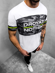 T-Shirt męski biały OZONEE JS/SS10976Z