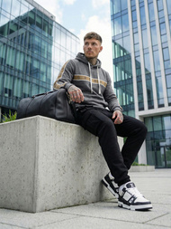 Bluza z kapturem męska grafitowa OZONEE JS/8B1729/5Z