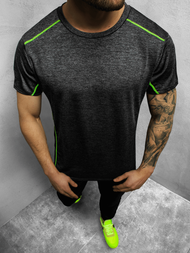T-Shirt męski czarny OZONEE JS/HM075/1