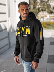 Bluza z kapturem męska czarna OZONEE JS/8B1739/3