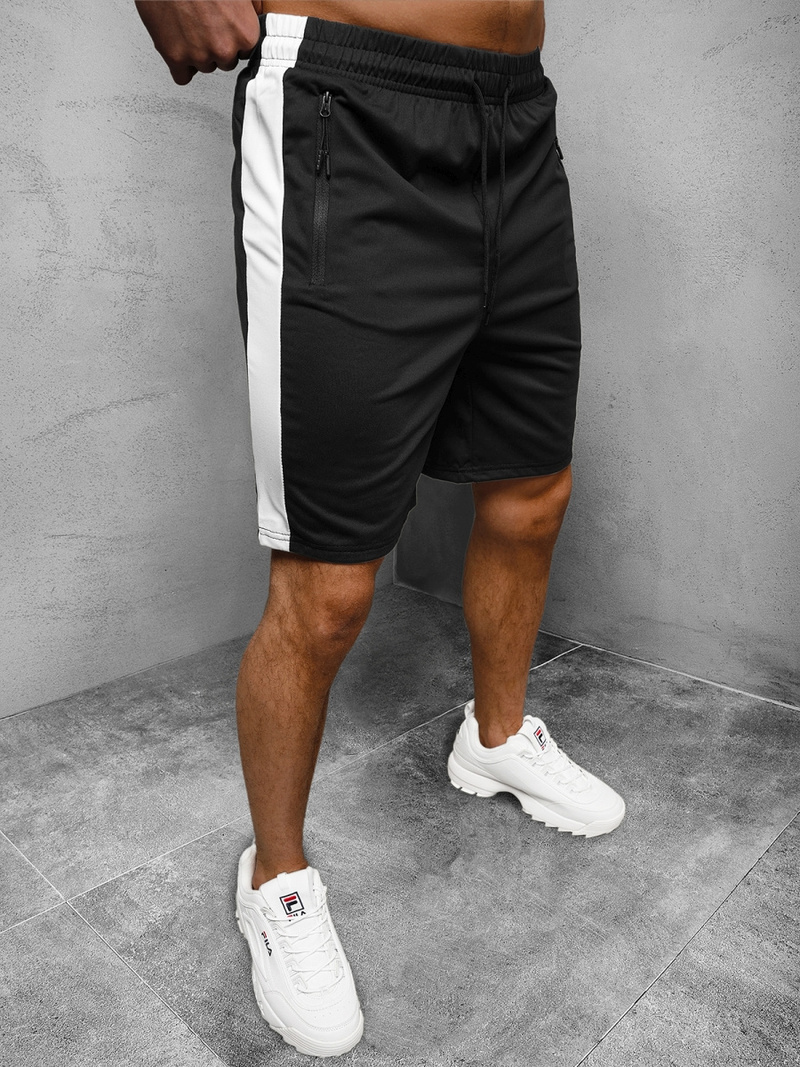 Spodenki dresowe męskie czarne OZONEE JS/68048/3