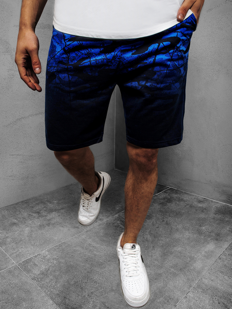 Spodenki dresowe męskie niebieskie OZONEE JS/KK300116