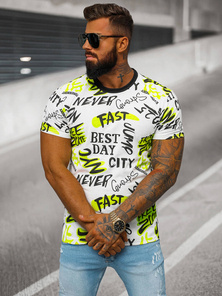 T-shirt męski biały OZONEE JS/8T1210/1