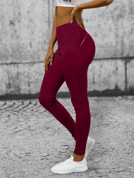 Legginsy damskie bordowe OZONEE O/YY9276