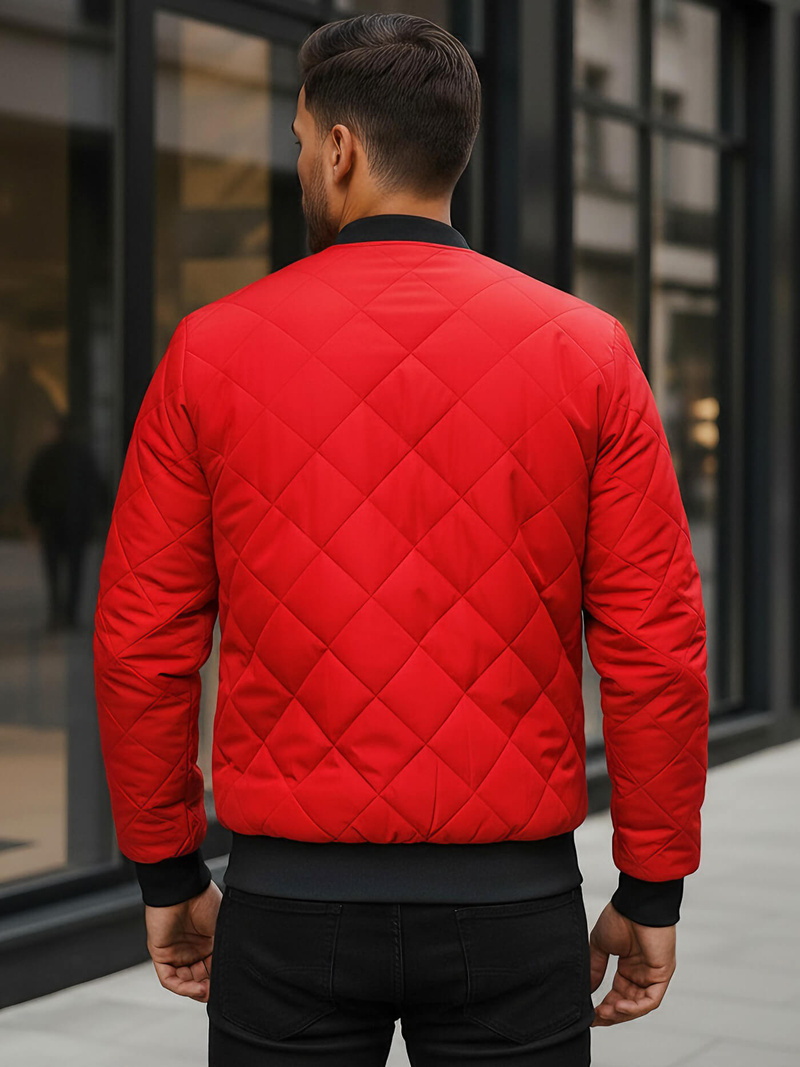 Kurtka męska pikowana czerwona OZONEE JS/MY01Z