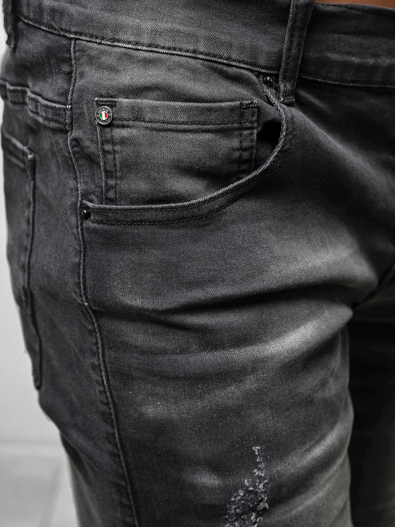 Spodnie jeansowe męskie grafitowe OZONEE NB/MP0028G