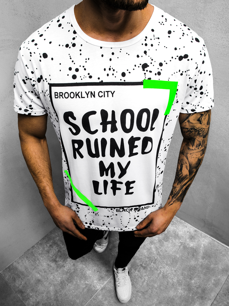 Футболка чоловіча Бiлий OZONEE JS/KS1978Z