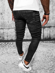 Spodnie jeansowe męskie czarne OZONEE E/6540/01