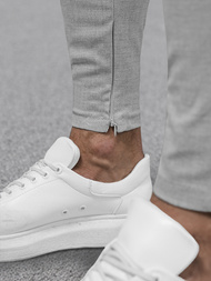 Spodnie męskie chino materiałowe szare OZONEE DJ/3300