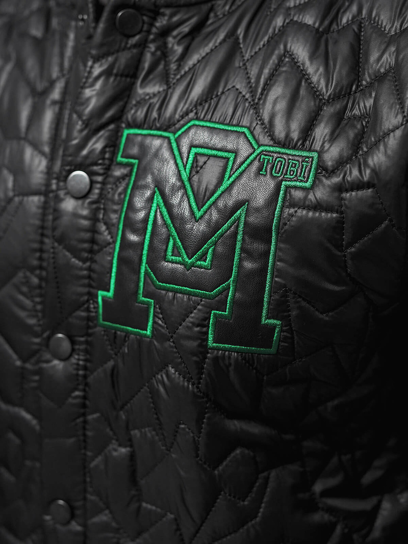 Kurtka męska bomberka czarna OZONEE O/TB9152