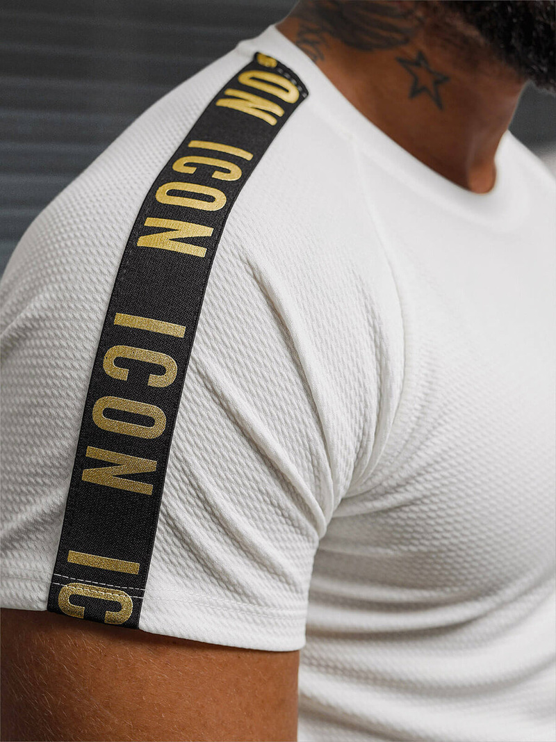 T-shirt męski biały OZONEE O/T7579