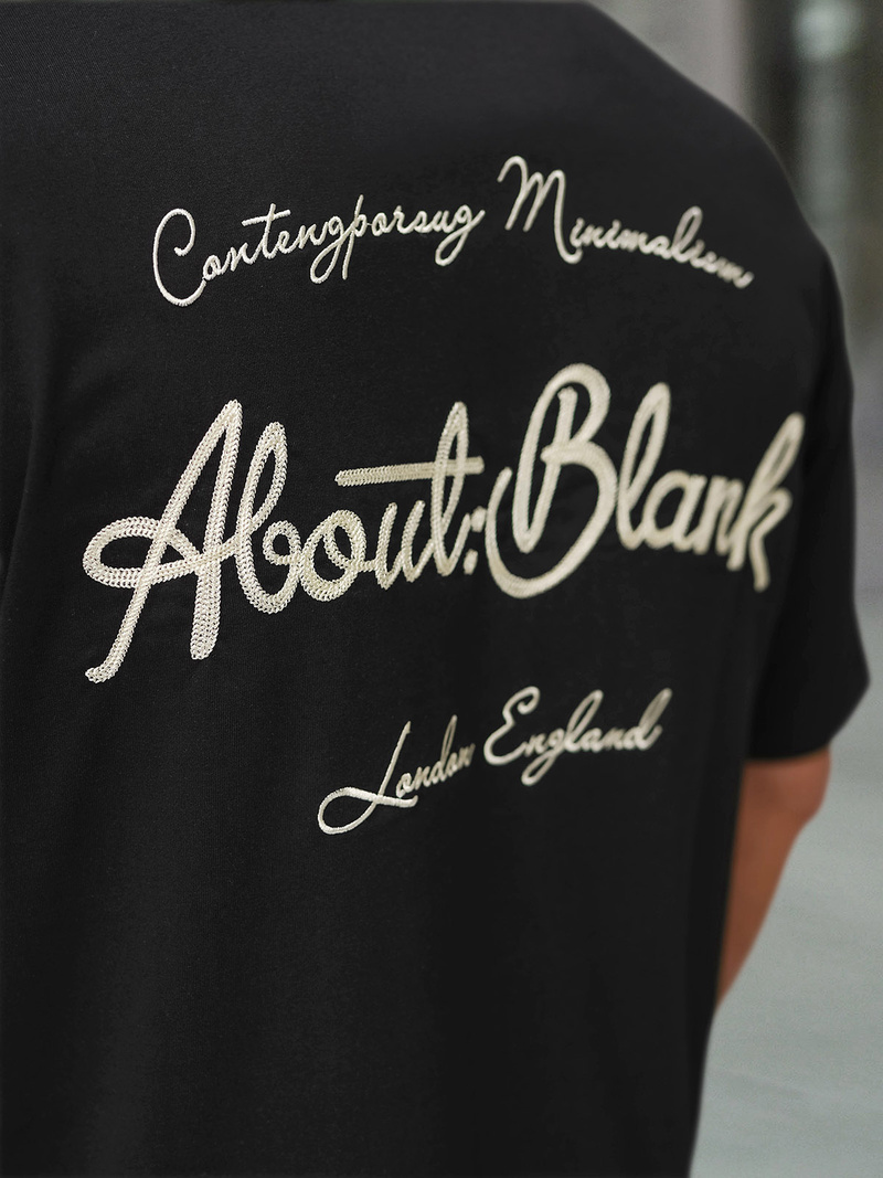 T-shirt męski loose fit czarny OZONEE O/QQ1195