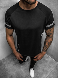 T-Shirt męski czarny OZONEE JS/S150/3