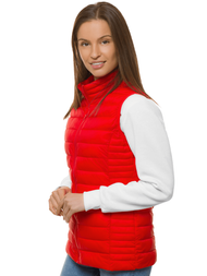 Kamizelka damska pikowana czerwona OZONEE JS/M23038/270