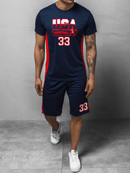 Спортивна костюм чоловічій Темно-Синi OZONEE JS/68C10163