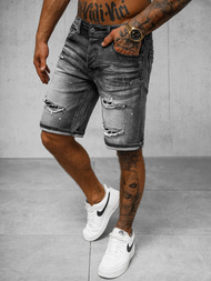 Spodenki męskie jeansowe czarne OZONEE O/VIP-2438K