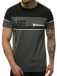 T-Shirt męski grafitowy OZONEE JS/SS11002Z