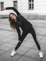 Komplet dresowy trzyczęściowy czarny OZONEE JS/YW06018/1/11