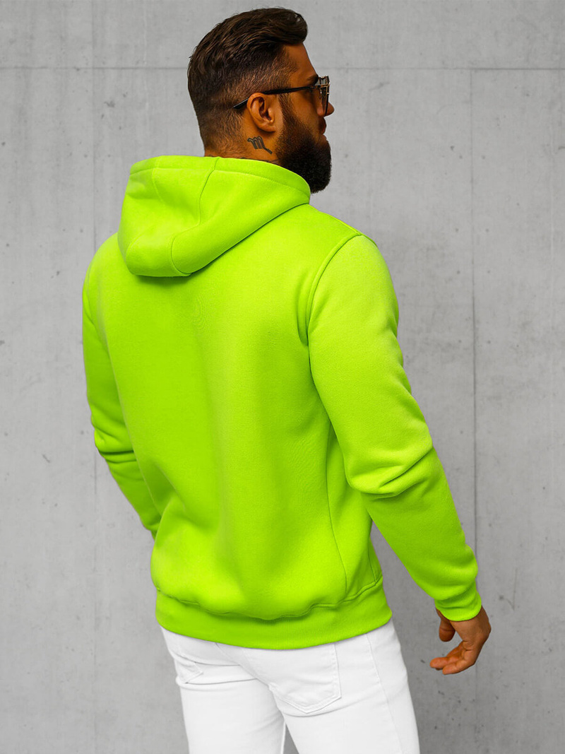 Bluza męska z kapturem rozpinana seledynowa OZONEE JS/2008/72Z