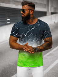 T-shirt męski granatowo-zielony OZONEE JS/S119/153