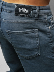 Spodnie jeansowe joggery męskie niebieskie OZONEE DO/6099