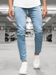 Spodnie jeansowe męskie jasno-niebieskie OZONEE O/4492/01