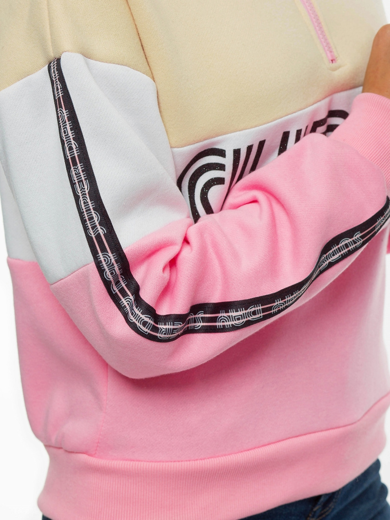 Жіноча Толстовка бежева-ніжно рожева OZONEE JS/B26019