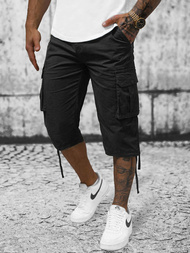 Spodenki męskie 3/4 chino czarne OZONEE T/XX160082/1