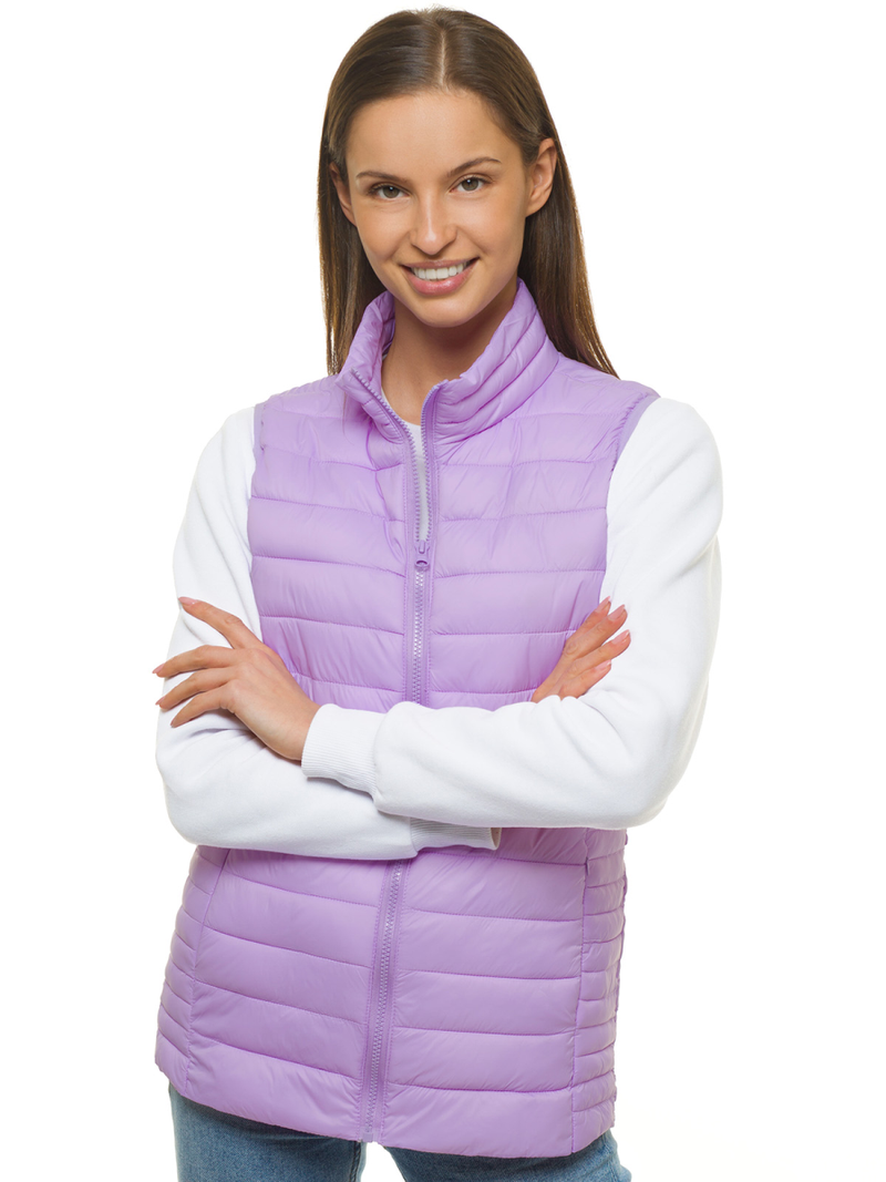 Kamizelka damska pikowana jasnofioletowa OZONEE JS/M23038/37