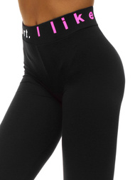 Лосіни жіночі чорний рожевий OZONEE O/82353