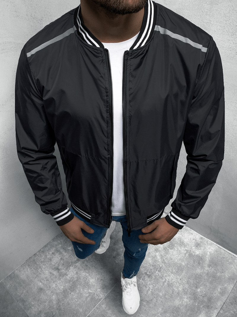 Kurtka przejściowa męska bomberka czarna OZONEE JS/M10298