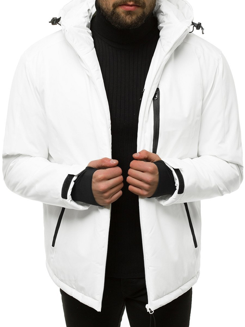 Kurtka zimowa męska biała OZONEE JS/HH011/45