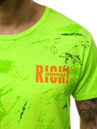 T-Shirt męski zielony OZONEE JS/KS1976Z