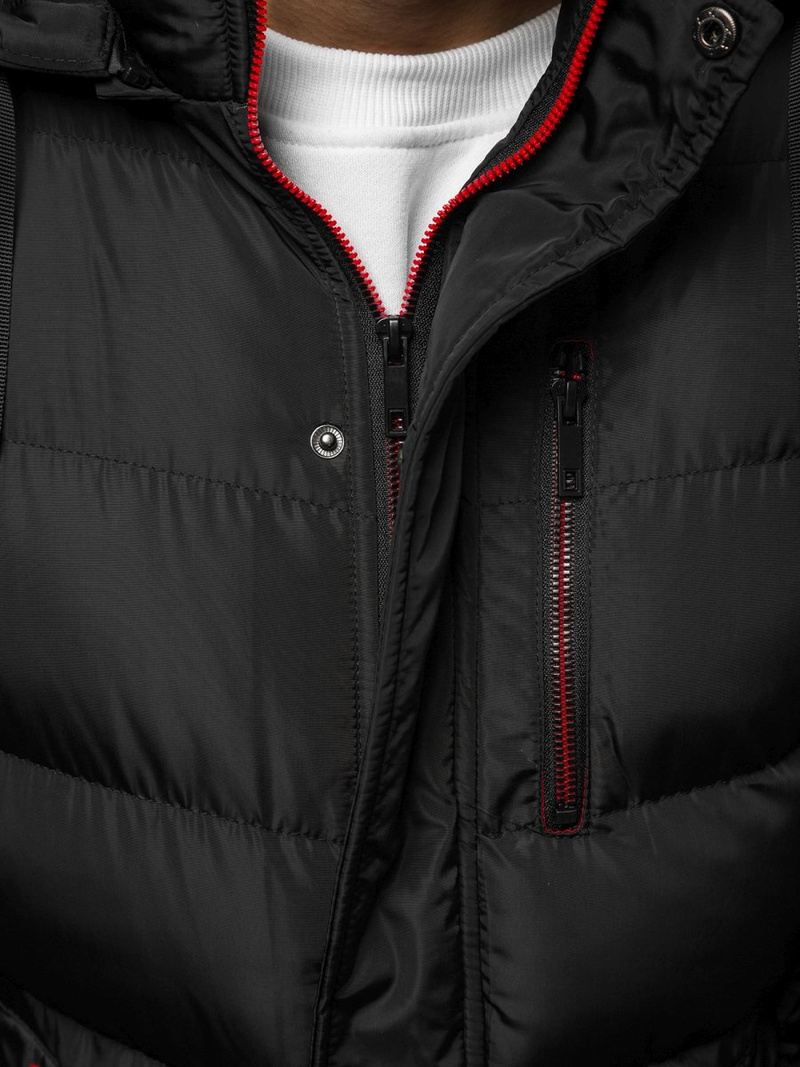 Kurtka zimowa męska czarna OZONEE JB/JP1180