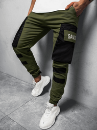 Spodnie męskie chino joggery khaki OZONEE G/11131