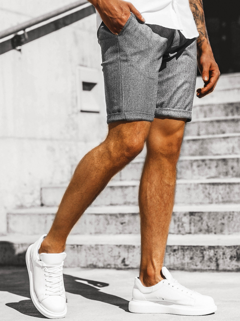 Spodenki męskie chinos szare OZONEE DJ/1004