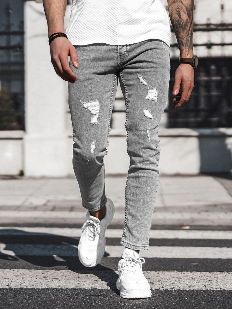 Чоловічі джинси графіт OZONEE DO/2446