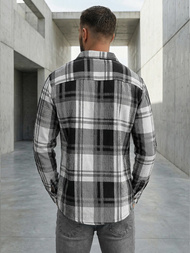 Сорочка Чоловіча Чорно-Бiла OZONEE NB/MC728N/3Z