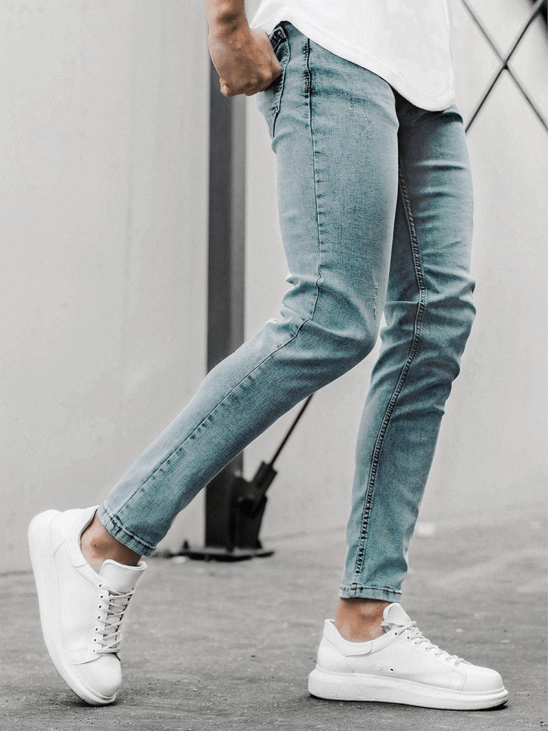 Spodnie jeansowe męskie jasno-niebieskie OZONEE O/4498/02